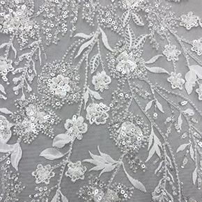 3D Flower lace fabric