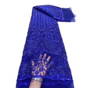 3d Sequin Embroidered Lace Fabric Beaded Floral RZ1098 