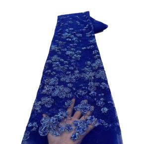 Embroidery Flower Sequins Fabric French Lace Wedding Dress RZ1704